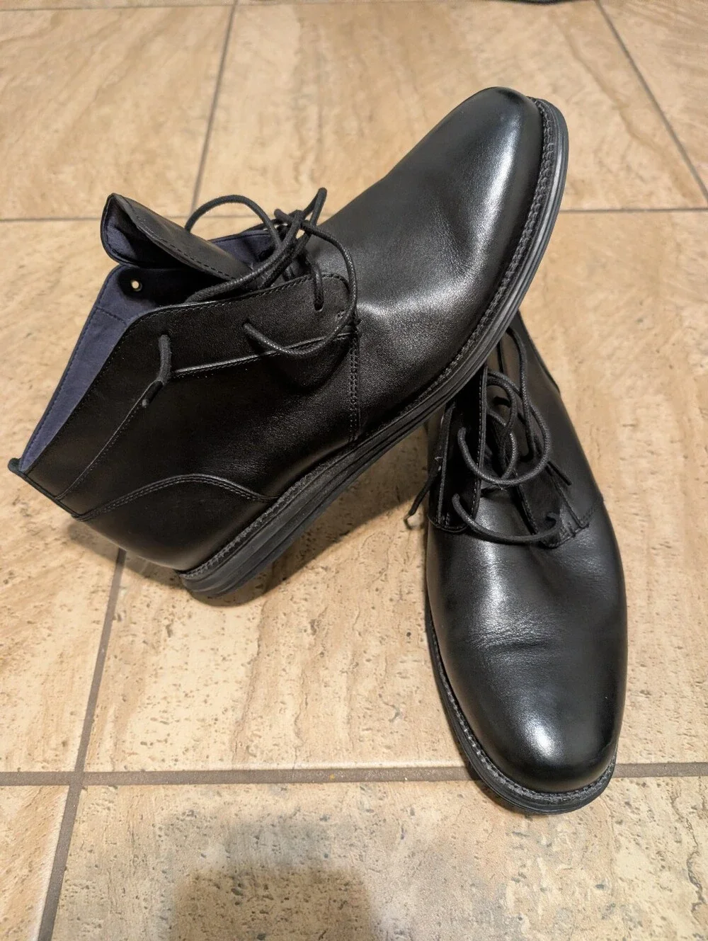 Cole Haan OriginalGrand Chukka Boots Mens Size 13W Black Leather Casual